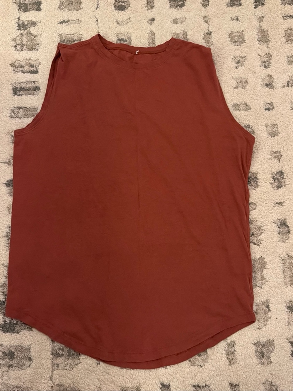 Lululemon Brunswick Muscle Tank Rustic Clay Burnt Orange Women's Sz 12 (No Tag)